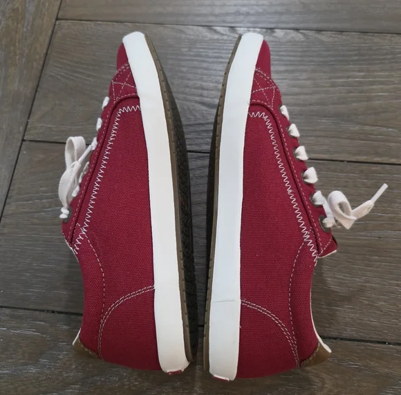 Taos Star Burst Red Canvas Sneakers, Women's Size 7.5 - Picture 5 of 8